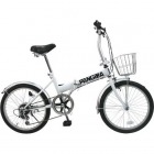 PANGAEA(パンゲア) ロビンソン20インチ ホワイト 折りたたみ自転車(6段変速付き) 【大型商品のため代引発送不可・時間指定不可】