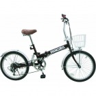 PANGAEA(パンゲア) ポタリング20インチ ブラウン リアサス折りたたみ自転車(6段変速付き) 【大型商品のため代引発送不可・時間指定不可】