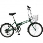 PANGAEA(パンゲア) ロビンソン20インチ グリーン 折りたたみ自転車(6段変速付き) 【大型商品のため代引発送不可・時間指定不可】