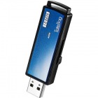 パスワードロック機能付きUSBメモリー ブルー 8GB