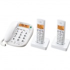 DECT1.9GHz快適デジタルコードレス電話機（子機2台タイプ） JD-V35CW ホワイト系