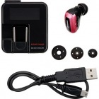 【iPhone 4S対応】Bluetooth 超小型 モノラルヘッドセット 001(AC充電器付) ピンク