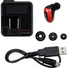 【iPhone 4S対応】Bluetooth 超小型 モノラルヘッドセット 001(AC充電器付) レッド