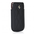 【4/4S対応】Ferrari GT Leather Modena Sleeve Case for iPhone ブラック (※4S/4/3GS/3Gに対応)