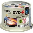 TDK DR120DPWC50PUE 録画用DVD-R 120分 1-16倍速対応 スピンドルケース入50枚P