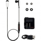 【iPhone 4S対応】Bluetooth ステレオ イヤホン 001(AC充電器付) ホワイト