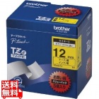 TZeテープ ピータッチ専用テープ(黄テープ/黒字) 12mm 5個入