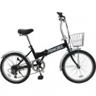 PANGAEA(パンゲア) ロビンソン20インチ ブラック 折りたたみ自転車(6段変速付き) 【大型商品のため代引発送不可・時間指定不可】