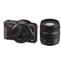 (LUMIX)デジタル一眼カメラ/ダブルレンズキット 1210万画素/デジタルx4/ 色:センシュアルブラウン