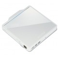 USB2.0用ポータブルDVDドライブ Wケーブル収納モデル ホワイト