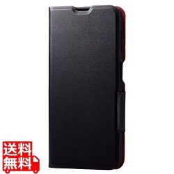 Galaxy A23 5G ( SC-56C / SCG18 ) ケース カバー レザー 手帳型 マグネット フラップ 耐衝撃 衝撃吸収 軽量 薄型 スタンド機能付 ブラック 写真1