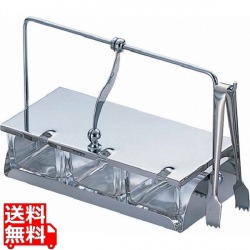 ガラス薬味入れ T-3(3ヶ仕切) 《3-015》 写真1