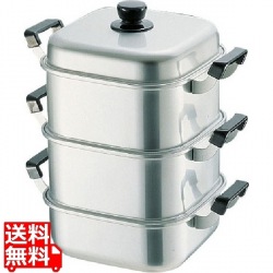 アルマイト角型蒸器 30cm 二重 写真1
