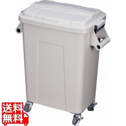 トンボ 厨房ペール(キャスター付) 45型 グレー 写真1