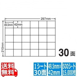 ナナコピー 49.5mm×42mm A4版 297mm×210mm 500シート(100シート×5) 写真1