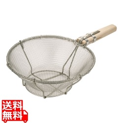 SA本職用木柄アミ式油こし(7メッシュ) 写真1