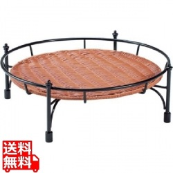 プリート 積み重ねスタンド丸 ブラウン 低 DS514-16-BR 写真1