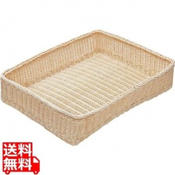 安心コート 籐製 大型カゴ OM-19-N 350×500×90 写真1