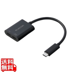 USB Type-C(TM)変換アダプター 2ポート/PD充電付き 写真1