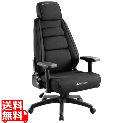 ゲーミングチェア 座面が傾く前傾チルト機能 肩まわりが広いノンバケット形状 ファブリック 高さ調節 蒸れない リクライニング 4Dアームレスト搭載 写真1