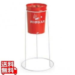 丸型すいがら入れ(現場用) 赤 業務用 写真1