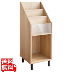   レコードラック Calmato カルマート 幅35.5 高さ100 RK-1000 ナチュラル 宮武製作所 | レコード 収納 リビング オシャレ 写真1