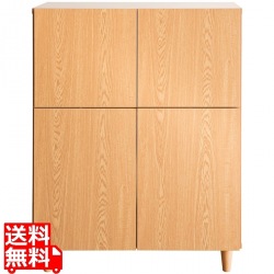 キャットトイレクローゼット 幅75 高さ99 木目柄 CR-1011 ナチュラル 宮武製作所 写真1