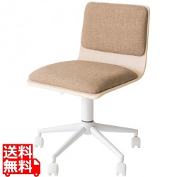 オフィスチェア デスクチェア 合成皮革 CH-J460 ナチュラル×ベージュ 宮武製作所 | 椅子 チェア オフィス 回転座面 レバー昇降 キャスター付き 写真1