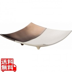 奏 スクエアプレート ゴールドホワイト 26cm 写真1