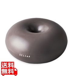 バランスボール 45cm ドーナツ型 高耐久 空気ポンプ付 トレーニング ストレッチ グレー 写真1