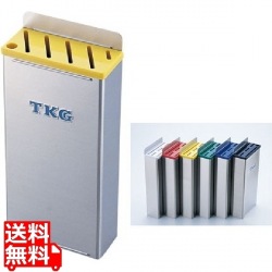 TKG18-8プラ板付カラーナイフラック 小 Aタイプ 白 写真1