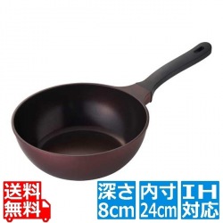 IHダイヤモンドコート 炒め鍋 24cm 写真1