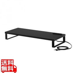 コンセント付きモニター台(W600・ブラック) 写真1