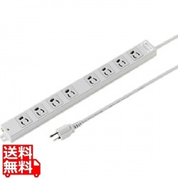 工事物件雷ガードタップ(3P抜け止め・マグネット付・8個口・3m) 写真1