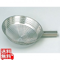 抗菌角柄用18-8網ひしゃく 25cm 写真1