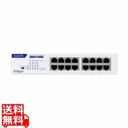 法人専用/Giga対応スイッチングHub/16ポート/金属筐体/磁石付き/電源内蔵モデル/ホワイト 写真1