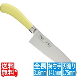 TKG PRO 抗菌カラー 三徳庖丁 イエロー 写真1