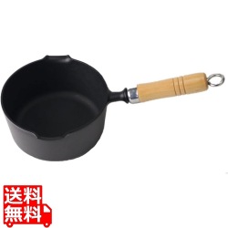 片手鍋16(木柄付) 黒焼付 内径16cm 南部鉄器 24070 写真1