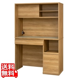 キッチンボード 食器棚 白井産業 レンジ台 幅120cm 高さ180cm ゴミ箱上ラック コンセント付 メラミン天板 キッチン 家電 収納 コモピア  CMA-1812SLB NA 写真1