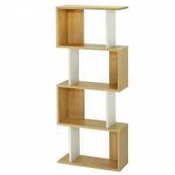 白井産業 ディスプレイラック 約 幅60 奥行24 高さ143 cm 本 棚 ナチュラル ブラウン (COB-1460 NA コビナス) | ラック ディスプレイ 棚 本棚 シンプル スリム 写真1