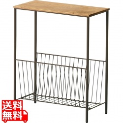 サイドテーブル/W40×D20×H50cm/天然木(パイン) スチール(粉体塗装) 写真1