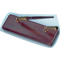 シンビ ウォルナッツペンスタンド WD-1162(2本立) 写真1