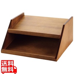 木製 カトラリーボックス用台 2段4列 茶 写真1