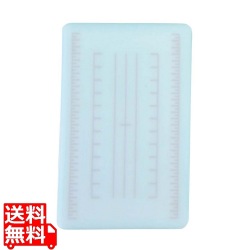 調理用目盛り入りまな板 長方形 S ブルー 300×190 写真1