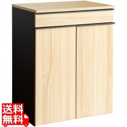 ダストボックス 分別ドロワー 45L 木目調 NotT DB-F2200 ナチュラル 宮武製作所 | キャスター付き 写真1
