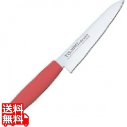 トウジロウ カラー庖丁 ペテイーナイフ 12cm F-160R 赤 写真1