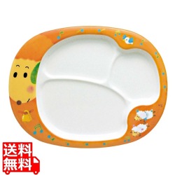 メラミン オーバル お子様プレート E10HJ ひつじ 写真1