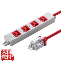 医用接地プラグ付き電源タップ 写真1