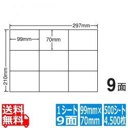 ナナコピー 99mm×70mm A4版 297mm×210mm 500シート(100シート×5) 写真1