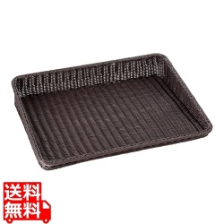 樹脂製ディスプレイバスケット 傾斜型 60型 40号 ダークブラウン 写真1